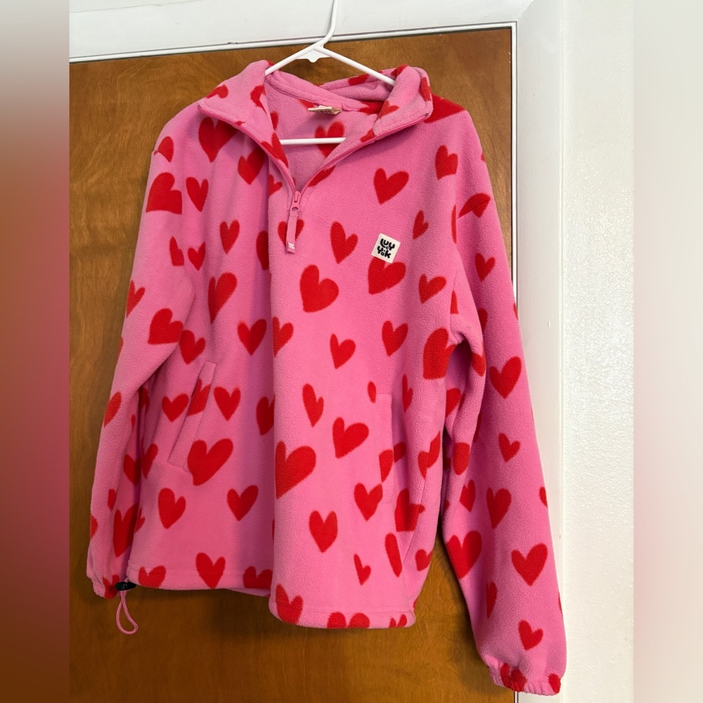 Lucy & Yak Cupid heart fleece